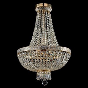 Casa Padrino Lustre Baroque en Cristal Blanc Or 40 x H 61 cm - Luminaire de Luxe Style Antique
