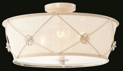 Casa Padrino Baroque Ceiling Chandelier White Gold 45 x H 23 cm - Luxury Metal Antique Style Pendant Light