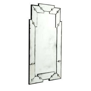 Casa Padrino Specchio da Parete Vintage Stile Antico in Vetro e Legno, 80 x 140 cm - Specchio Art Deco per Hotel e Ristoranti Casa Padrino Specchio da Parete Vintage Stile Antico in Vetro e Legno, 80 x 140 cm - Specchio Art Deco per Hotel e Ristoranti
