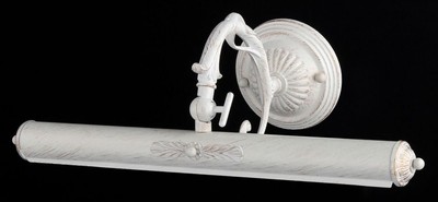 Casa Padrino Lampada da Parete Stile Liberty Bianco – Applique in Metallo Massiccio – 44 x H 17 cm