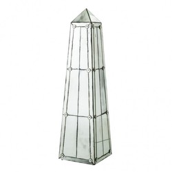 Casa Padrino Sculpture Obélisque de Luxe en Verre Miroir Style Antique, 41 x 41 x H. 155 cm Casa Padrino Sculpture Obélisque de Luxe en Verre Miroir Style Antique, 41 x 41 x H. 155 cm