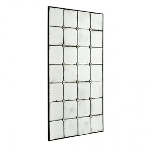 Casa Padrino Vintage Wandspiegel Squares Antik Stil Glas 80 x H140 cm - Art Deco Design