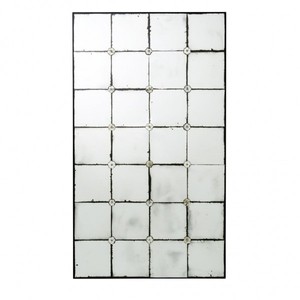 Casa Padrino Specchio da Parete Vintage Squares Stile Antico Vetro 80 x H140 cm - Art Déco Casa Padrino Specchio da Parete Vintage Squares Stile Antico Vetro 80 x H140 cm - Art Déco