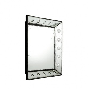 Casa Padrino Vintage Wandspiegel Antik Stil Glas 40 x 40 cm - Quadratischer Spiegel in Antik-Optik