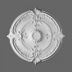 Casa Padrino Stucco Rosette 70 x 70 x H 5.9 cm Ceiling Rose in White Baroque and Art Nouveau Style Casa Padrino Stucco Rosette 70 x 70 x H 5.9 cm Ceiling Rose in White Baroque and Art Nouveau Style