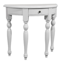 Casa Padrino Console avec tiroirs Blanc - Table demi-lune - Console secrétaire - Table téléphone 82 x 32 x 75 cm Casa Padrino Console avec tiroirs Blanc - Table demi-lune - Console secrétaire - Table téléphone 82 x 32 x 75 cm