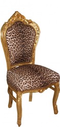 Casa Padrino Barock Esszimmer Stuhl Leopard Gold Baroque Dining Room Chair Furniture Leo Interior Möbel