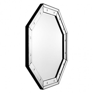 Casa Padrino Luxus Wandspiegel im Art Deco Design - Quadratisch 110 x 110 cm - Spiegel aus Holz und Glas
