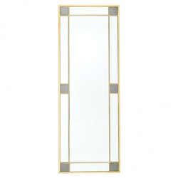 Casa Padrino Espejo de Lujo Art Deco 80 x H 220 cm Latón Dorado - Espejo de Pared - Colección Muebles Hotel de Lujo