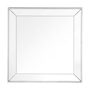 Casa Padrino Luxury Neo Classical Wall Mirror 60 x 60 cm Nickel-Plated Stainless Steel - Square Mirror for Exclusive Interiors Casa Padrino Luxury Neo Classical Wall Mirror 60 x 60 cm Nickel-Plated Stainless Steel - Square Mirror for Exclusive Interiors