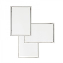 Casa Padrino Luxus Wandspiegel Neo Klassisch 80 x H 96 cm Edelstahl vernickelt Casa Padrino Luxus Wandspiegel Neo Klassisch 80 x H 96 cm Edelstahl vernickelt