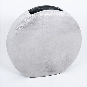 Casa Padrino Designer Aluminium Flower Vase, Vintage Look, Silver, 38 x 8 x H 40 cm
