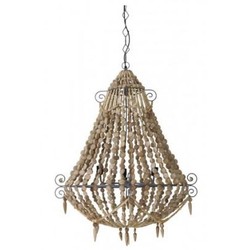 Casa Padrino Lámpara Colgante Industrial Marrón - Diámetro 81 x A 102 cm - Lámpara de Techo de Diseño