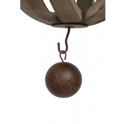 Casa Padrino Luxury Industrial Pendant Light Ceiling Lamp in Brown Rust, Diameter 45 cm