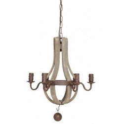 Casa Padrino Luxury Industrial Pendant Light Ceiling Lamp in Brown Rust, Diameter 45 cm