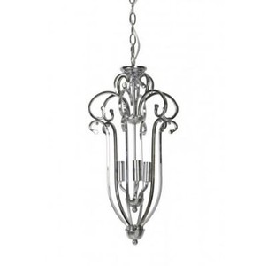Casa Padrino Industrial Pendant Light Ceiling Lamp in Silver Nickel, Diameter 28.5 x H 55 cm - Luxury Metal Lamp