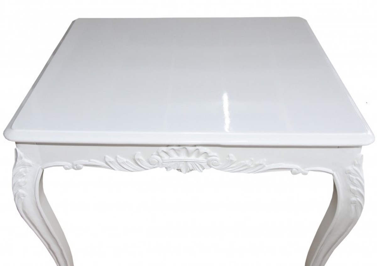 Casa Padrino Barock Tisch Esstisch Weiß White Table Baroque Casa Padrino Barock Tisch Esstisch Weiß White Table Baroque