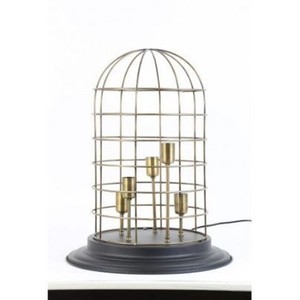 Casa Padrino Tischleuchte Schwarz / Bronze 47 x H 60 cm - Elegante Leuchte aus Metall