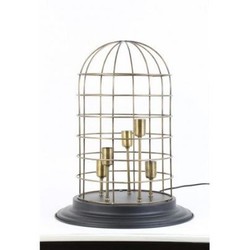 Casa Padrino Lampada da tavolo Nero / Bronzo 47 x A 60 cm - Elegante lampada in metallo