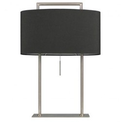 Casa Padrino Tischleuchte Silber 45 x 21 x H 64 cm - Elegante Tischlampe in Silber und Schwarz