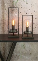 Casa Padrino Tischleuchte Antik Schwarz im Barock Stil 17 x 14 x H 32,5 cm - Elegante Metall Glas Lampe