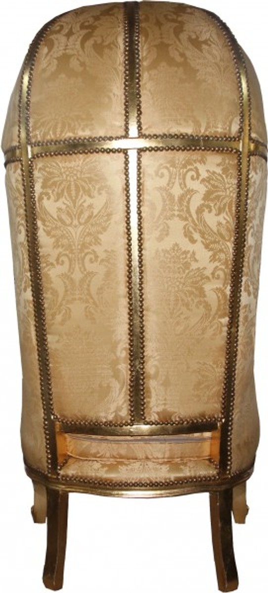 Casa Padrino baroque throne Victory Gold baroque Pattern / Gold Mod2 - Balloon Chair -Thron chair Tron Casa Padrino baroque throne Victory Gold baroque Pattern / Gold Mod2 - Balloon Chair -Thron chair Tron