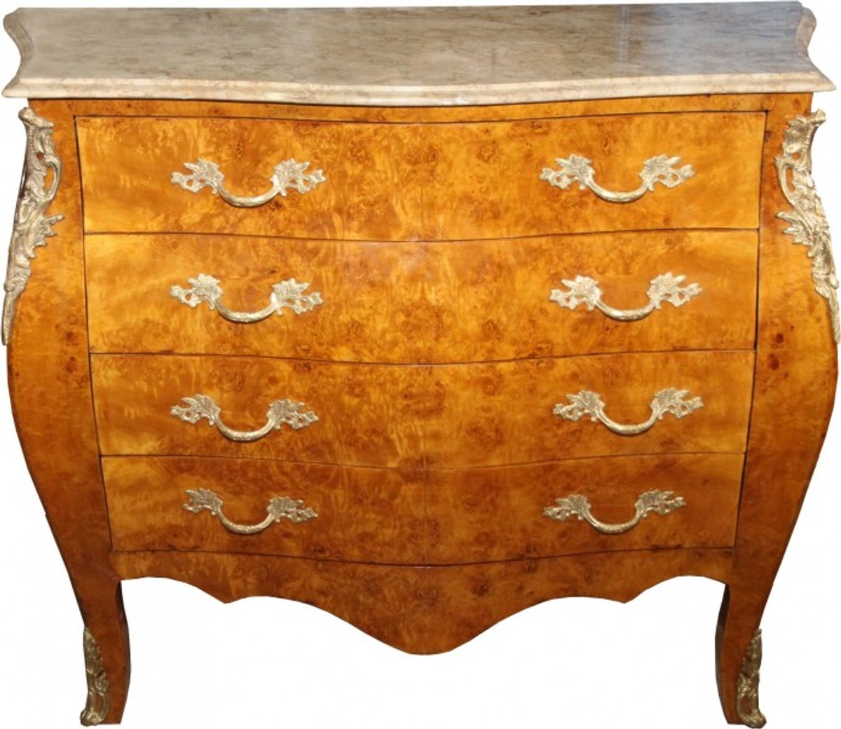 Casa Padrino cassettone barocco acero occhiolinato / crema 110 cm - Mobili barocchi Casa Padrino cassettone barocco acero occhiolinato / crema 110 cm - Mobili barocchi