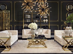 Casa Padrino Luxury Chandelier - Large Hanging Lamp in Brass and Black, Metal and Glass, Ø 148 cm