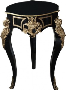 Casa Padrino Table d'appoint baroque style antique noir/or, 55 x 55 x 80 cm Casa Padrino Table d'appoint baroque style antique noir/or, 55 x 55 x 80 cm
