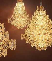 Casa Padrino Lampada a Sospensione di Lusso Stile Barocco, Nichel, Diametro 80 cm, Altezza 95 cm