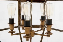 Casa Padrino Luxury Lantern Pendant Lamp in Baroque Style made of Brass and Glass in Vintage Brass, Diameter 80 x H 98 cm