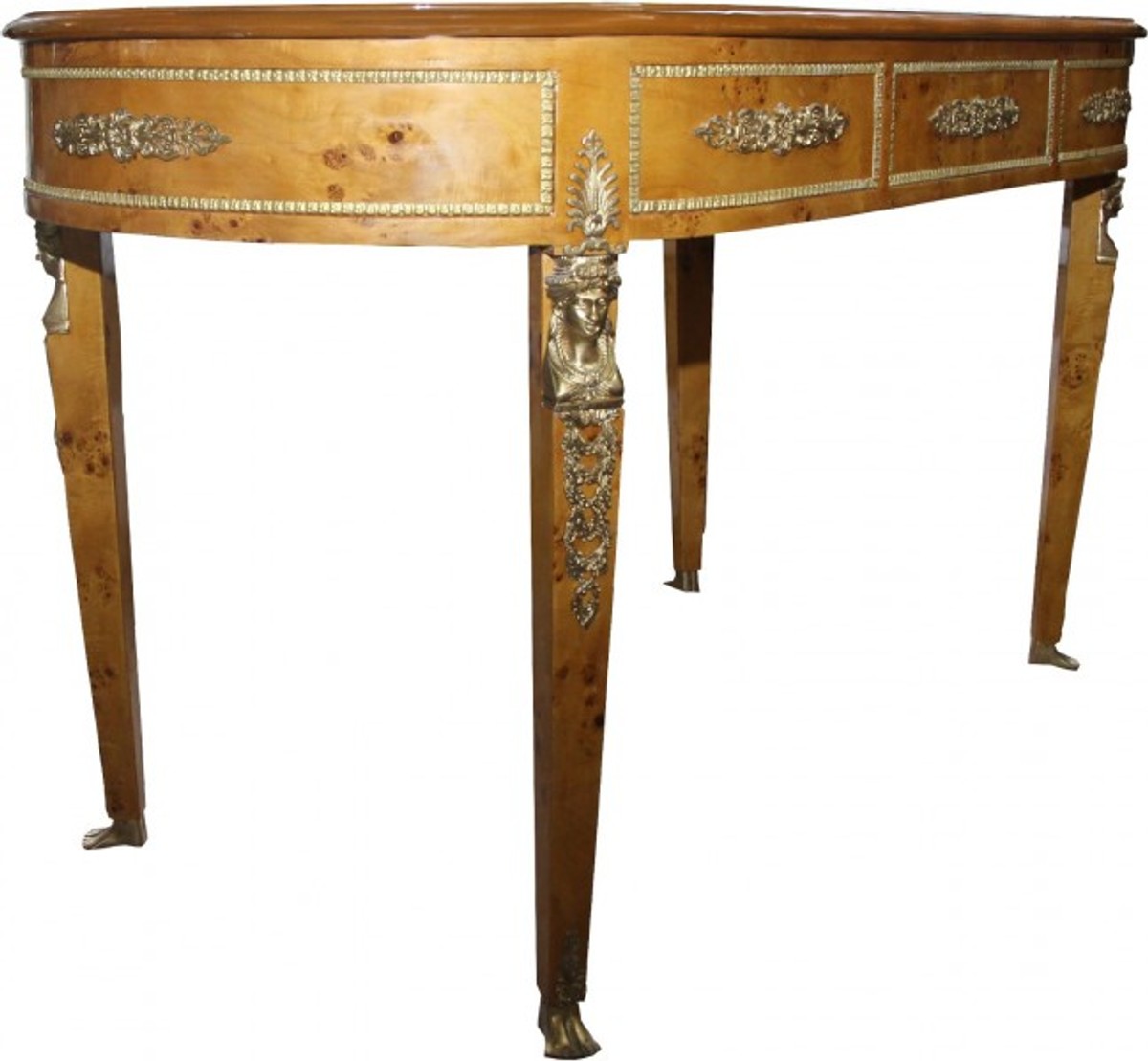 Casa Padrino Luxury Baroque Empire Desk Secretary 150cm - Handmade from solid wood - Baroque desk office furniture Casa Padrino Luxury Baroque Empire Desk Secretary 150cm - Handmade from solid wood - Baroque desk office furniture