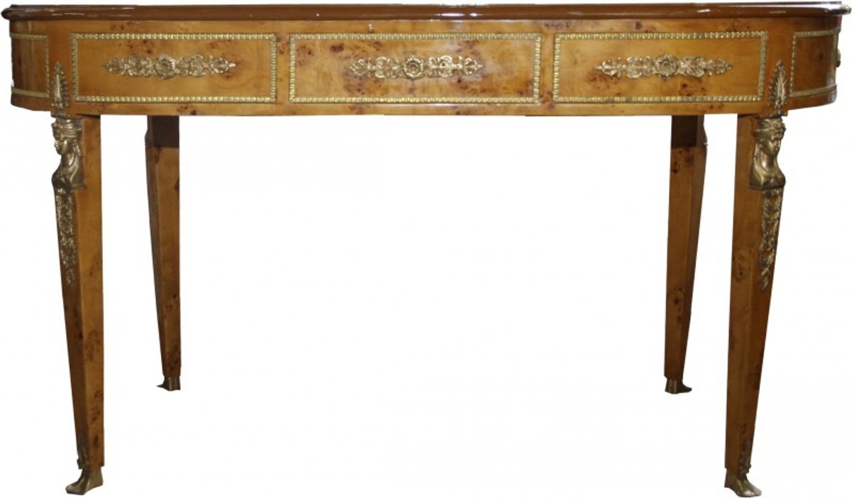 Casa Padrino Luxury Baroque Empire Desk Secretary 150cm - Handmade from solid wood - Baroque desk office furniture Casa Padrino Luxury Baroque Empire Desk Secretary 150cm - Handmade from solid wood - Baroque desk office furniture