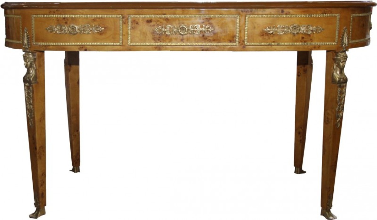Casa Padrino Luxury Baroque Empire Desk Secretary 150cm - Handmade from solid wood - Baroque desk office furniture Casa Padrino Luxury Baroque Empire Desk Secretary 150cm - Handmade from solid wood - Baroque desk office furniture