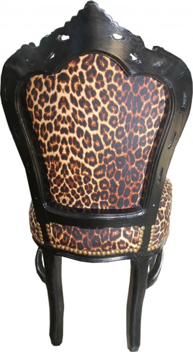 Casa Padrino barroco Cena Presidente leopardo / Negro - Muebles Casa Padrino barroco Cena Presidente leopardo / Negro - Muebles