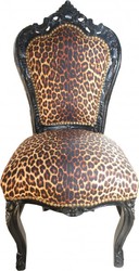 Casa Padrino Silla de comedor barroca leopardo / Negro - Muebles Casa Padrino Silla de comedor barroca leopardo / Negro - Muebles