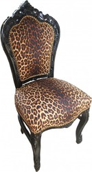 Casa Padrino Silla de comedor barroca leopardo / Negro - Muebles Casa Padrino Silla de comedor barroca leopardo / Negro - Muebles
