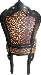 Casa Padrino Silla de comedor barroca leopardo / Negro - Muebles Casa Padrino Silla de comedor barroca leopardo / Negro - Muebles