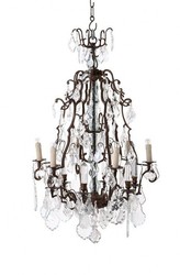 Casa Padrino Lustre de Luxe - Suspension Laiton Antique avec Verre - Diamètre 60 cm, Hauteur 90 cm