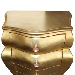 Casa Padrino Commode Baroque Style Antique, Feuille d'Or, 131 x 68 x 46 cm
