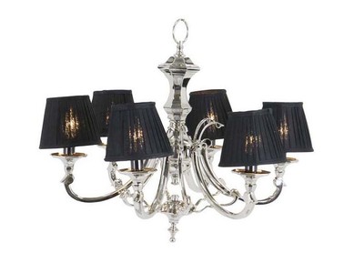 Casa Padrino Luxus Kronleuchter - Luxus Hängeleuchte Nickel, Durchmesser 58 x H 53 cm