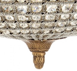 Casa Padrino Luxury Chandelier - Antique Brass Pendant Lamp - Ø 52 x H 52 cm