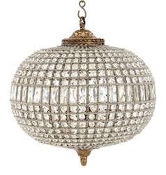 Casa Padrino Luxury Chandelier - Antique Brass Pendant Lamp - Ø 52 x H 52 cm