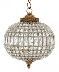Casa Padrino Luxus Kronleuchter - Antik Messing Hängeleuchte - Ø 38 x H 45 cm