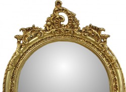Casa Padrino Baroque Wall Mirror Luxurious in Gold, Solid Wood, W 83 cm, H 176 cm