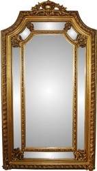 Casa Padrino Miroir Mural Baroque de Luxe Doré L 117 cm, H 205 cm - Élégant et Somptueux