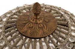 Casa Padrino Plafonnier de Luxe Laiton Diamètre 45 x H 37 cm Style Antique - Meuble Lustre Lampe de Plafond
