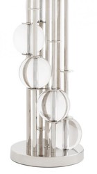 Casa Padrino Luxus Tischleuchte im edlen Nickel Design, Durchmesser 20 x 43 x H 85 cm