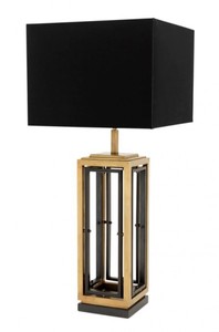 Casa Padrino Luxus Tischleuchte im Rotguss Design, Vintage Messing Optik, Durchmesser 20 x 40 x H 96 cm