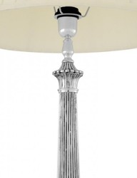 Casa Padrino Luxury Baroque Table Lamp Antique Silver, Diameter 16 cm, Height 100 cm, Lampshade Cream